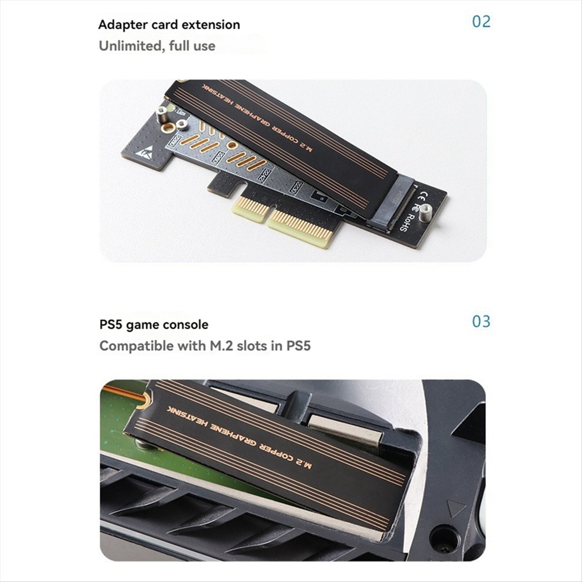 M2 Heatsink Cooler - A46U SSD 히트싱크 쿨러 구리 그래핀
