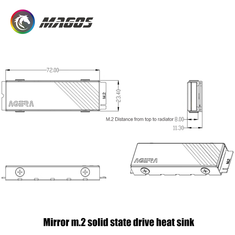 미러 글래스 M.2 SSD 방열판 아머, SSD 228 - M2 Heatsink Cooler 리뷰 및 가격