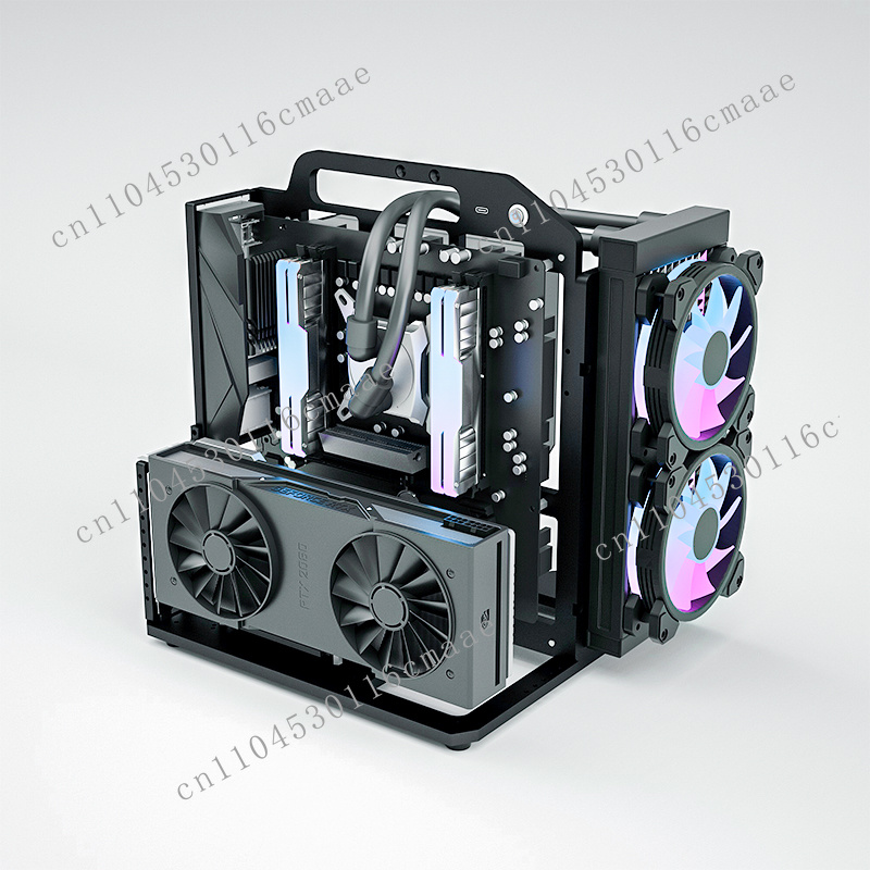 커스텀 미드타워 오픈 프레임 PC 케이스 m-atx 게 - Gaming Accessories Rack 리뷰 및 가격