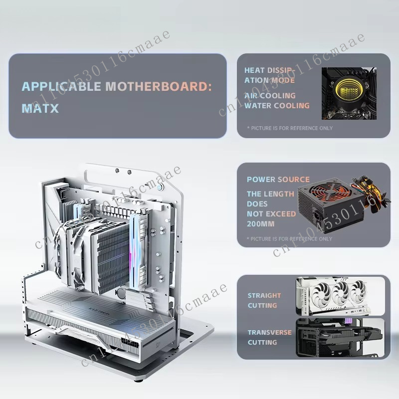 커스텀 미드타워 오픈 프레임 PC 케이스 m-atx 게 - Gaming Accessories Rack 리뷰 및 가격